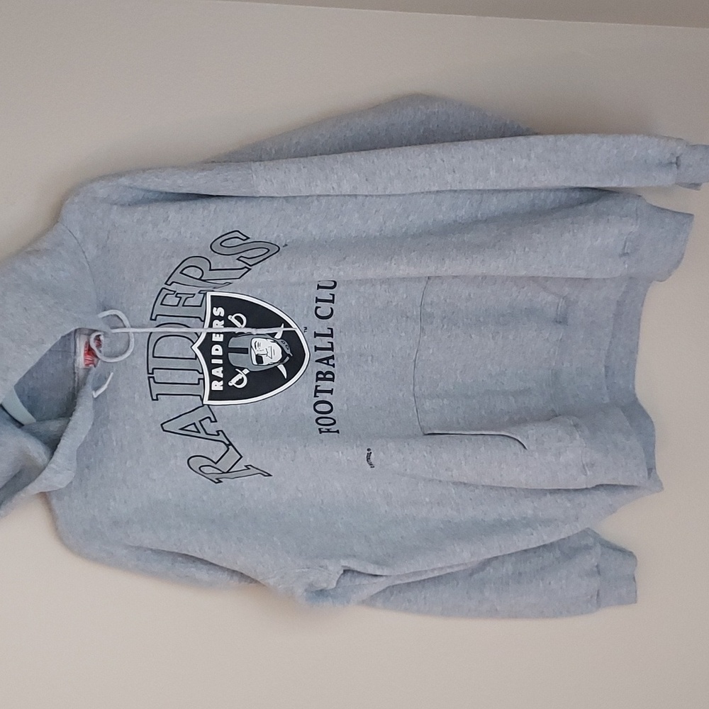 Vintage 1995 Raiders Football Club Gray Hoodie Size XL